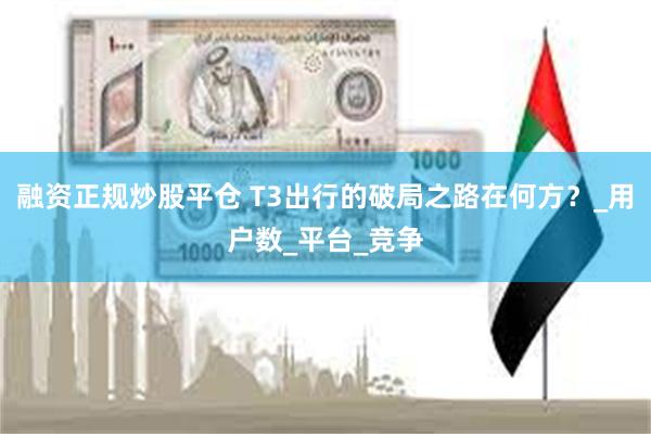融资正规炒股平仓 T3出行的破局之路在何方？_用户数_平台_竞争
