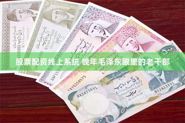 股票配资线上系统 晚年毛泽东眼里的老干部