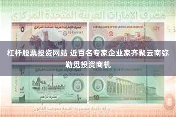 杠杆股票投资网站 近百名专家企业家齐聚云南弥勒觅投资商机